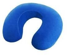 Plain Blue Travel Pillow