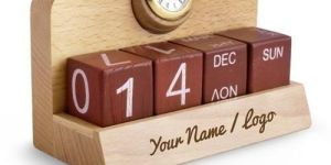 Wooden Table Top Calendar