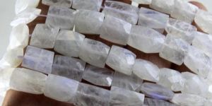 Moonstone Square Faceted Bead