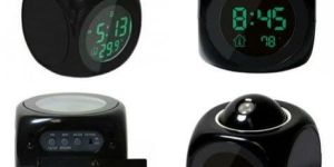 Plasitc Black Projection Clock