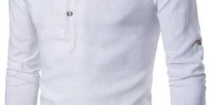 Mens White Short Kurta