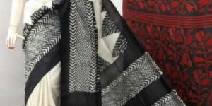 Block Print Pure Silk Saree