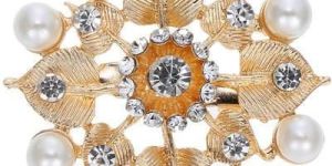 Pearl Crystal Brooch