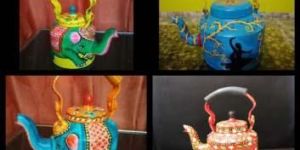 Hand Painted Tea Kettle