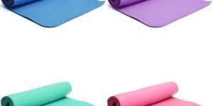 Solid Yoga Exercise Mats with Carrying Bag and Belt (182cm X 91cm X 4)