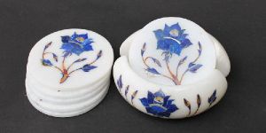 Handcrafted Marble Coaster Set