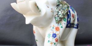 Handcrafted Marble Elephants