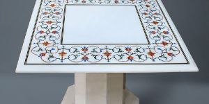Rectangle Handcrafted Marble Table Tops