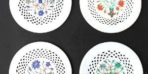 Round Handcrafted Marble Plates