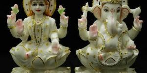Marble Laxmi Ganesh Statue