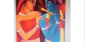 Radha Krishna Wall Painting
