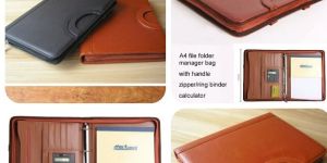 Leather Expanding File Folder