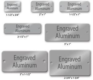 Silver Aluminum Tag