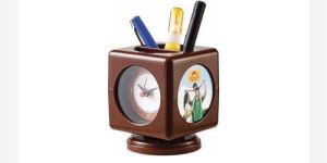Table Clock Pen Stand