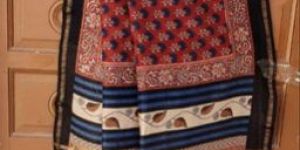 Floral Print Kalamkari Saree