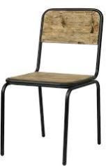 Wood & Iron Restaurant Chair