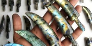 Carved Labradorite Knives