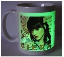 White Printed Radium Mug