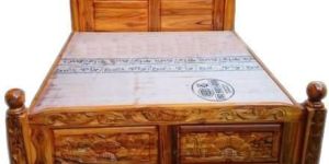 Heavy Teakwood Carved Cot