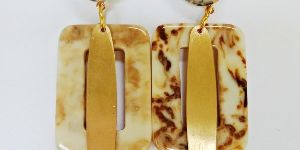 Resin & Brass Earrings