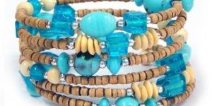 Wood & Glass Bracelet