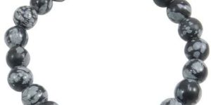 Snowflakes Obsidian Bracelet