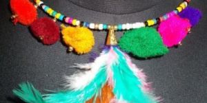 Multicolored Feathered Necklace
