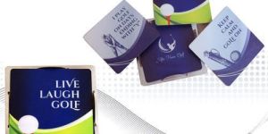 Digital UV Printed Steel Coaster Set