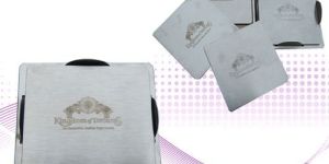 Steel Square Coaster Set