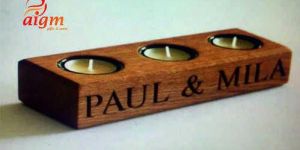 Wooden Tea Light Candles