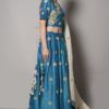 BLUE RAW SILK LEHENGA WITH EMBROIDERY