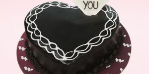 I Love You Heart Shape Chocolate Cake