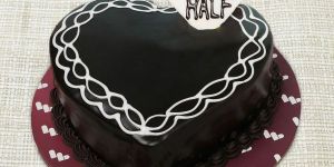My Better Half Heart Shape Chocolate Cake