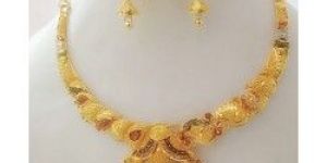 Trendy Ethnic Gold Plated Necklace Set