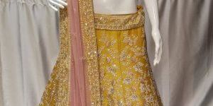 Mustard Yellow Raw Silk Lehenga Choli
