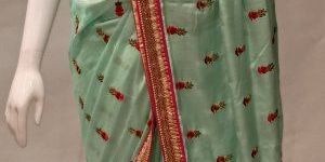 Silk Pista Green Saree