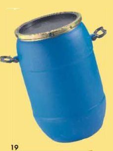 50 Ltrs Round Full Open Mouth Barrel with C Shape Metal Ring