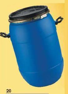 50 Ltrs Round Full Open Mouth Barrel with V Shape Metal Ring