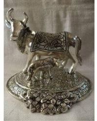 Metal Cow Calf Statue