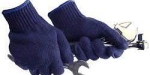Blue Cotton Hand Gloves