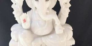 White Marble Ganesh Statue