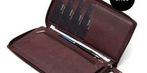 Mens Brown Leather Passport Holder