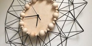 Wire Geometric Wall Clock