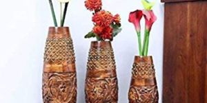 Wooden Flower Vase
