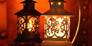 Oriental Style Iron Candle Holder