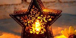 Shiny Star Candle Holder