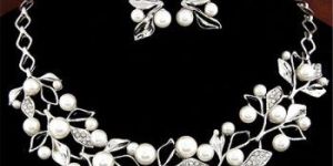 Simulated Pearl Bridal Jewelry Set