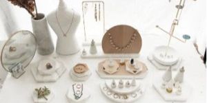 White Marble Jewelry Display
