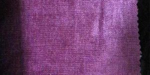 Plain Purple Chenille Fabric
