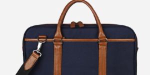 Phoenix Navy Blue and Tan Briefcase